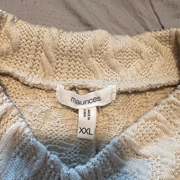 XXL Maurices Sweater Vest-Shirt: red/ brown plaid shirt with cream sweater vest - Picture 3 of 5